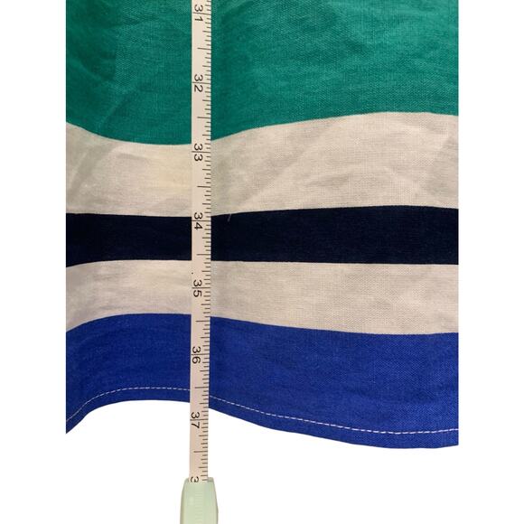 Sundress Striped Halter Linen, LOFT Ann Taylor Dress, S, Multi Color, Rainbow - Picture 6 of 8
